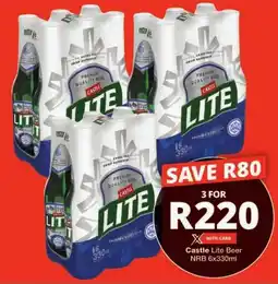 Checkers Castle Lite Beer offer