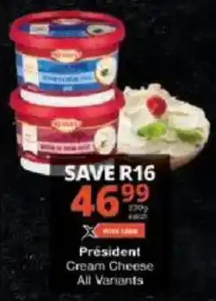 Checkers Président Cream Cheese offer