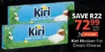 Checkers Kiri Medium Fat Cream Cheese offer