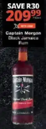 Checkers Captain Morgan Black Jamaica Rum offer