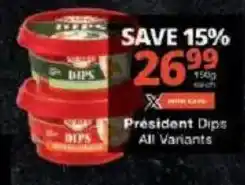 Checkers Président Dips offer