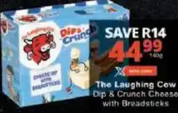 Checkers The Laughing Cow Dip & Crunch Cheese with Breadsticks offer