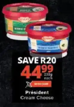 Checkers Président Cream Cheese offer