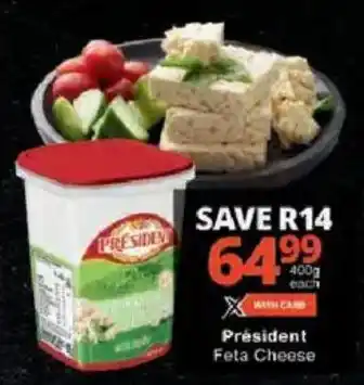 Checkers Président Feta Cheese offer