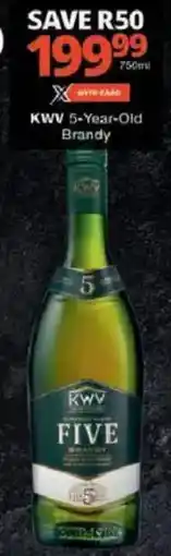 Checkers KWV FIVE 5-Year-Old Brandy offer