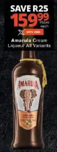 Checkers Amarula Cream Liqueur offer