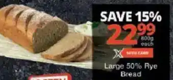Checkers Large 50% Rye Bread offer