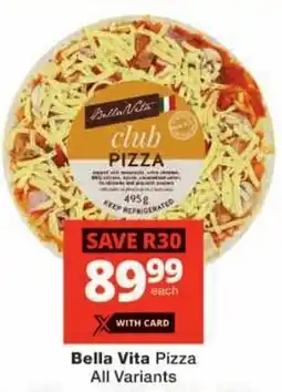 Checkers Bella Vita club pizza offer