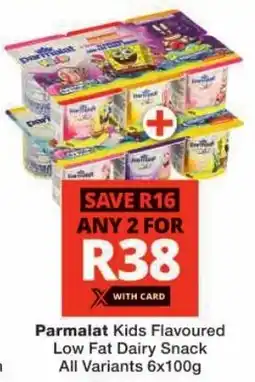 Checkers Parmalat Kids Flavoured Low Fat Dairy Snack offer
