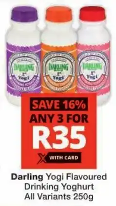 Checkers Darling Yogi Flavoured Drinking Yoghurt offer