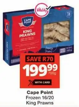 Checkers Cape Point Frozen King Prawns offer