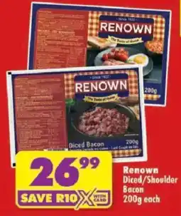 Shoprite Renown Diced Bacon offer