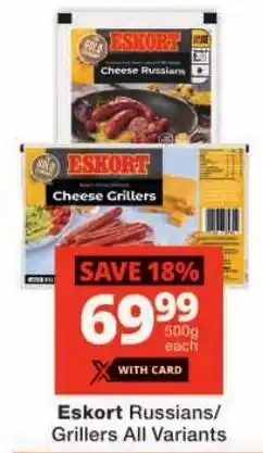 Checkers Eskort Cheese Russians/Grillers offer