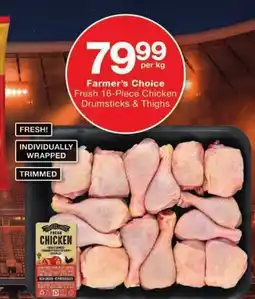 Checkers Farmer's Choice Fresh 16-Piece Chicken Drumsticks & Thighs offer