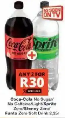 Checkers Coca-Cola No Sugar/Sprite Zero offer