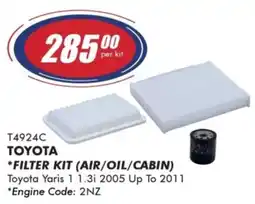 Goldwagen TOYOTA FILTER KIT (AIR/OIL/CABIN) offer