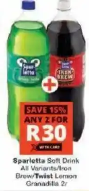 Checkers Sparletta Soft Drink offer