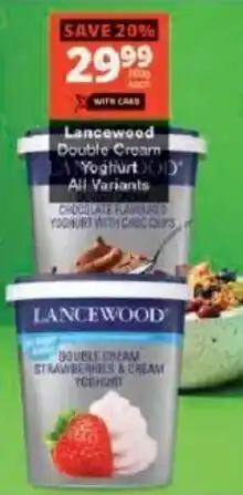 Checkers Lancewood Double Cream Yoghurt offer
