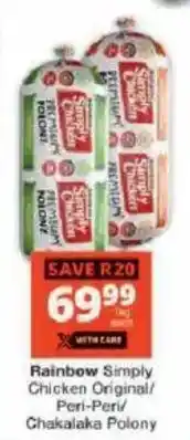 Checkers Rainbow Simply Chicken Original offer