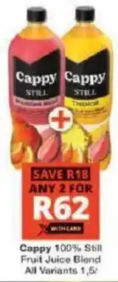 Checkers Cappy 100% Still Fruit Juice Blend offer