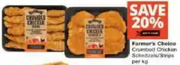 Checkers Farmer's Choice Crumbed Chicken Schnitzels/Strips offer
