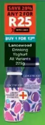 Checkers Lancewood Drinking Yoghurt offer