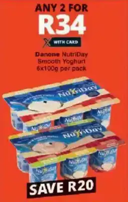 Checkers Danone NutriDay Smooth Yoghurt offer