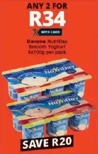 Checkers Danone NutriDay Smooth Yoghurt offer