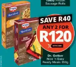Checkers Dr. Oetker Nice 'n Easy Ready Meals offer