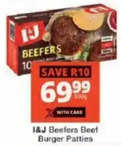 Checkers I&J Beefeers Beef Burger Patties offer