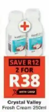 Checkers Crystal Valley Fresh Cream offer