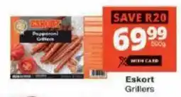 Checkers Eskort Griller offer