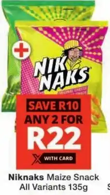 Checkers Niknaks Maize Snack offer