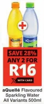 Checkers aQuellé Flavoured Water offer