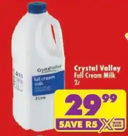 Shoprite Crystal Valley Full Cream Milk offer