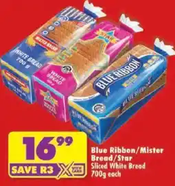 Shoprite Blue Ribbon/Mister Bread/Star Sliced White Bread offer