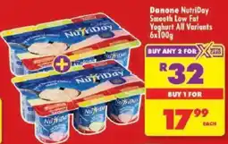 Shoprite Danone NutriDay Smooth Low Fat Yoghurt offer