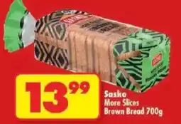 Shoprite Sasko More Slices Brown Bread offer
