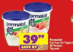 Shoprite Parmalat Fruit Low Fat Yoghurt offer