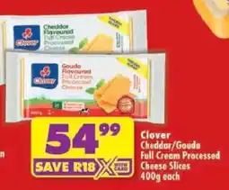 Shoprite Clover Cheddar/Gouda Full Cream Processed Cheese Slices offer