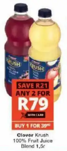 Checkers Clover Krush Fruit Juice Blend offer