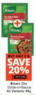 Checkers Knorr Dry Cook-in-Sauce offer