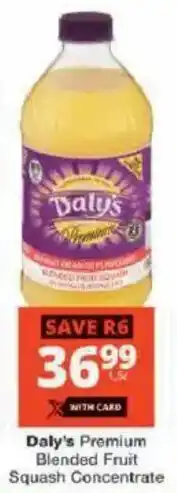 Checkers Daly's Premium Blended Fruit Squash Concentrate offer