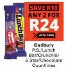 Checkers Cadbury LunchBar offer
