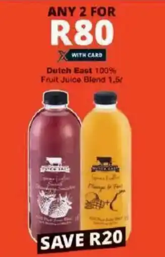 Checkers Dutch East 100% Fruit Juice Blend offer