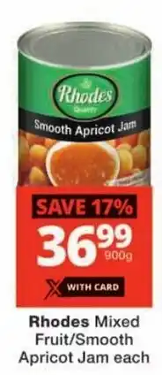 Checkers Rhodes Smooth Apricot Jam offer