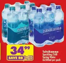 Shoprite Tsitsikamma Sparkling/Still Spring Water offer