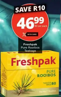 Checkers Freshpak Pure Rooibos Teabags offer