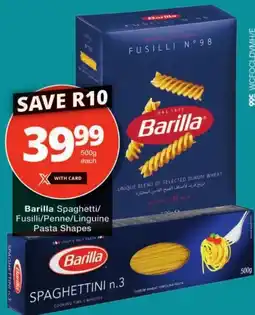 Checkers Barilla Spaghetti/Fusilli/Penne/Linguine Pasta Shapes offer