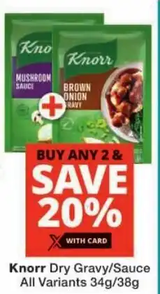 Checkers Knorr Dry Gravy/Sauce offer
